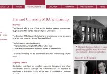 Harvard University MBA Scholarship Program 2025-2026 in USA, Fully Funded Harvard University MBA Scholarship Program 2025-2026 in USA