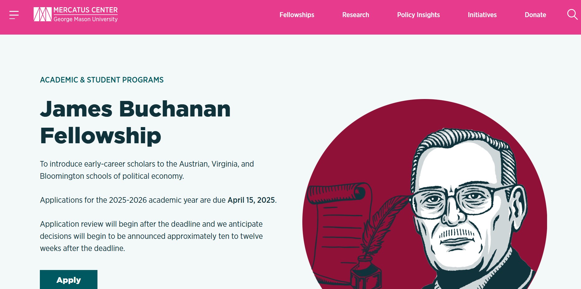 James Buchanan Fellowship 2025-26 in USA