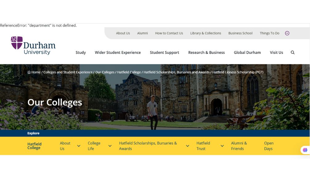 Hatfield Lioness Scholarship 2026-2027 in the UK (Fully Funded) Hatfield Lioness Scholarship 2025-2026