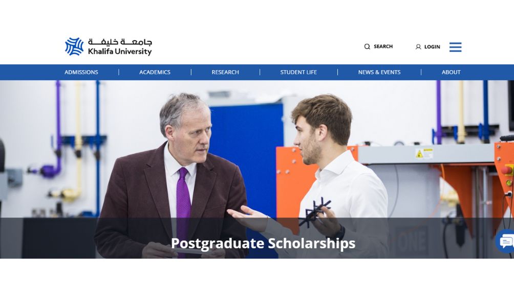 Khalifa University Scholarships 2025