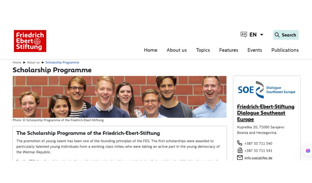 Friedrich Ebert Foundation Scholarship 2025
