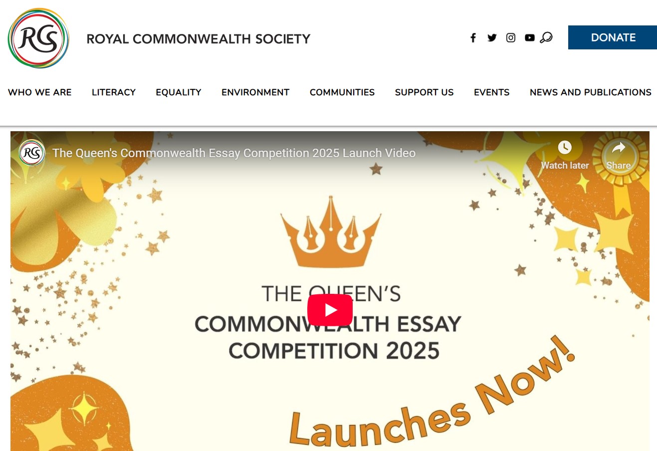 Queen’s Commonwealth Essay Competition 2025