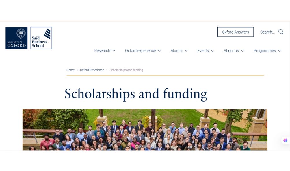 2025 Eni University of Oxford Scholarship