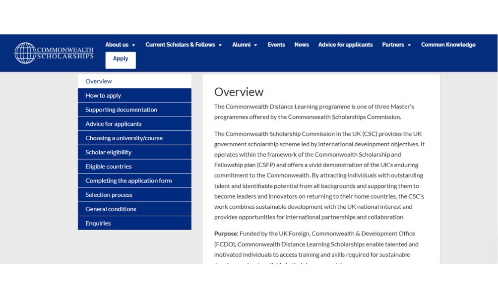 Commonwealth Distance Learning Scholarships 2026/2027 (UK) Commonwealth Distance Learning Scholarships 2025