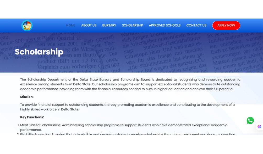2025 Delta State Bursary and Scholarship