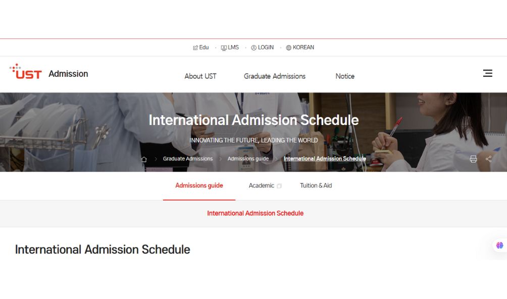 UST Scholarships 2025 in South Korea