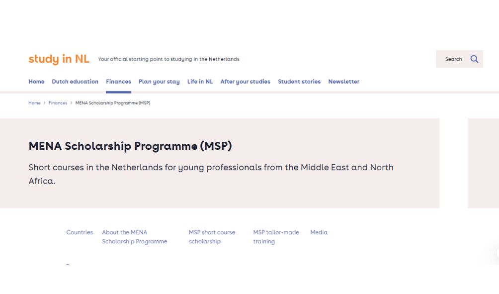 MENA Scholarship Programme 2025