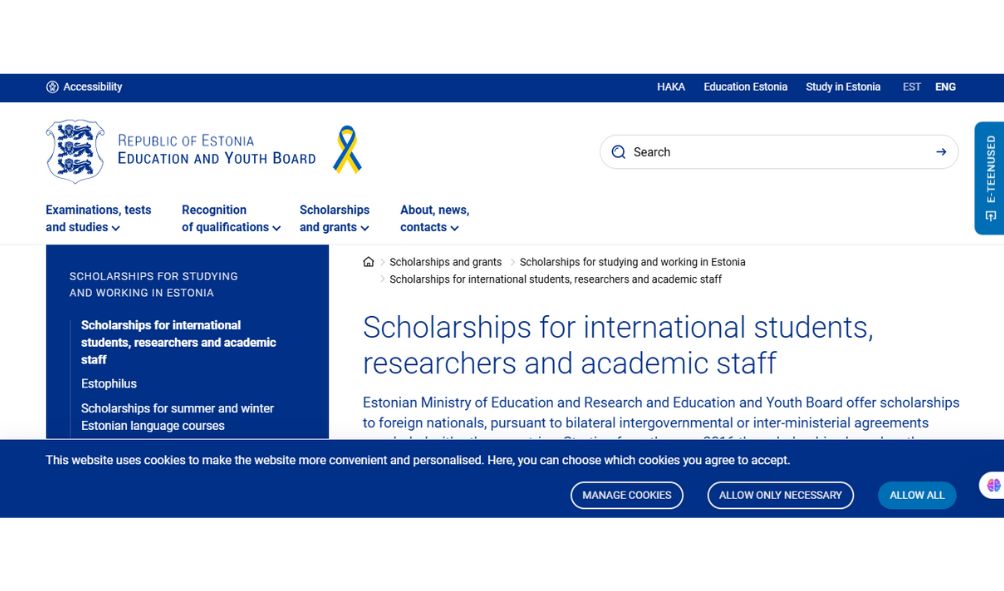 Estonia Government Scholarships 2025