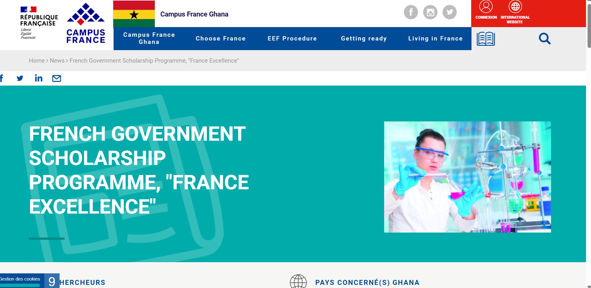 French Government Excellence Scholarship