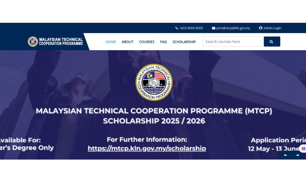 Malaysian Government MTCP Scholarship 2025