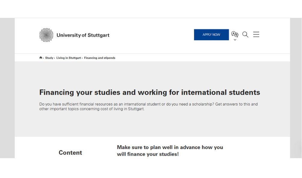University of Stuttgart Scholarships 2025