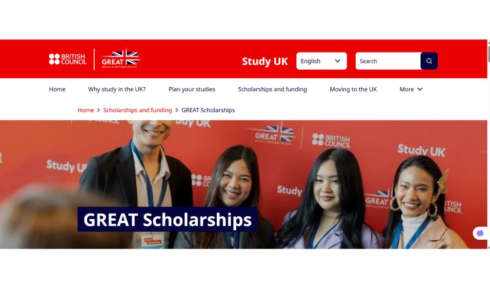 British Council GREAT Scholarships 2026-27 in the UK British Council GREAT Scholarships 2025