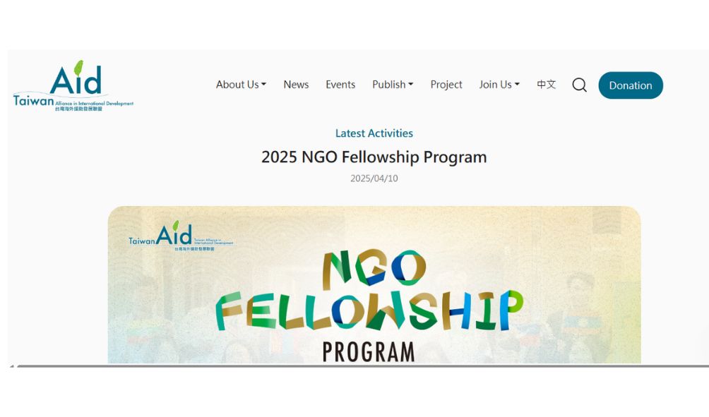 Taiwan AID NGO Fellowship Program 2025 – Fully Funded Taiwan AID NGO Fellowship Program 2025