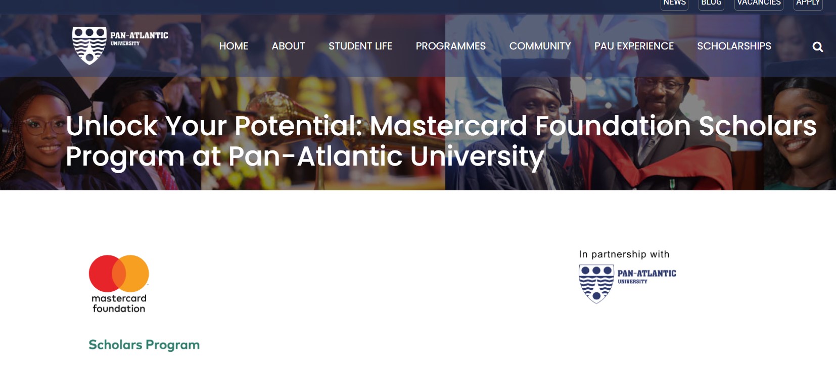 Pan Atlantic University Mastercard Scholarship 2025 For Nigerians 