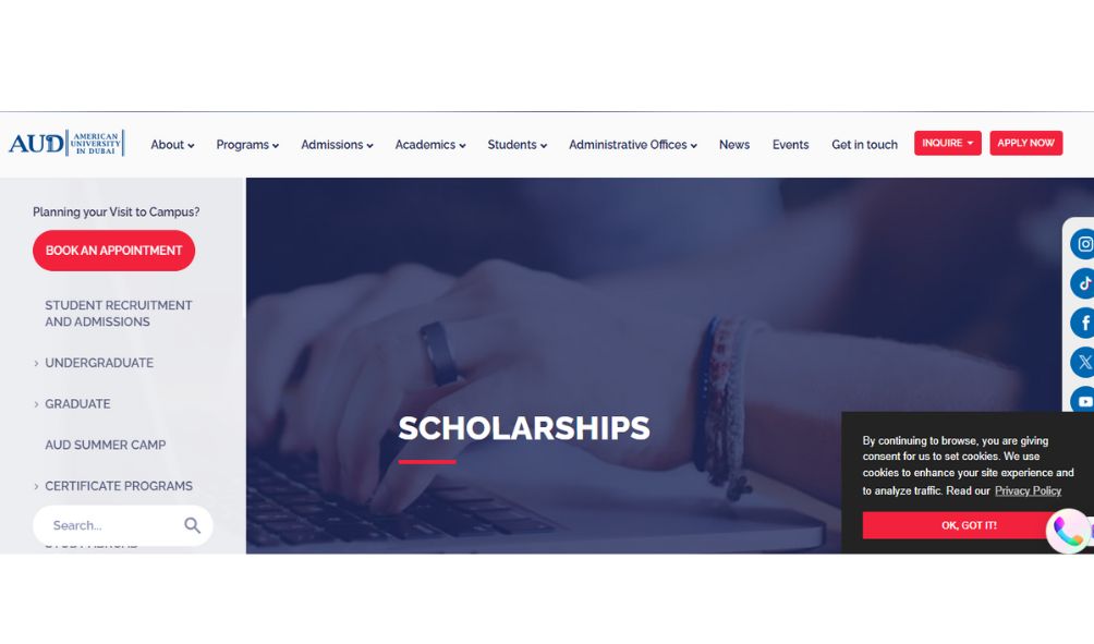American University in Dubai Scholarships