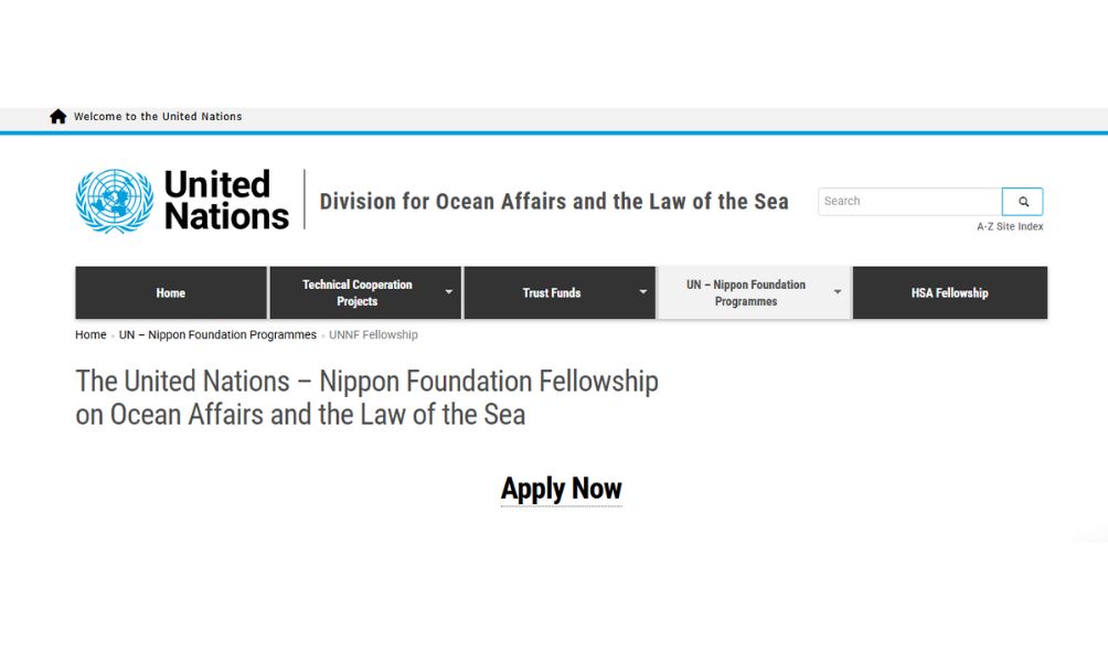 United Nations Nippon Foundation Fellowship 2026 (Fully Funded) United Nations Nippon Foundation Fellowship