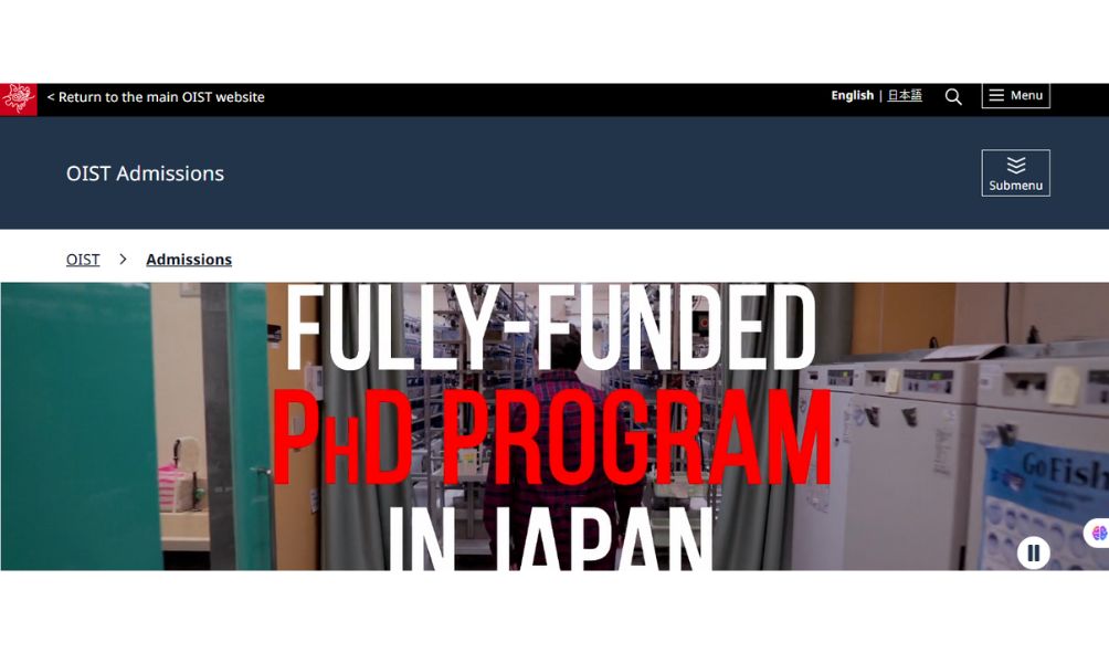 OIST Internship Program in Japan 2026 (Paid Internship) OIST Internship Program 2026