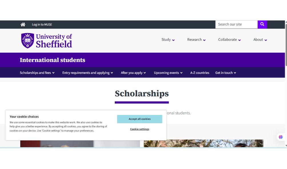 University of Sheffield Scholarships 2026 (Study in UK) University of Sheffield Scholarships