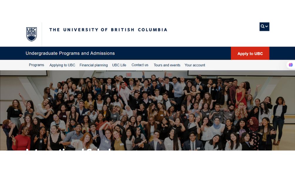 University of British Columbia International Scholars Program 2027 in Canada University of British Columbia International Scholars Program