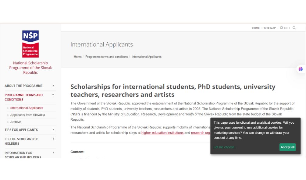 National Scholarship Program (NSP) 2026 in Slovakia (Fully Funded) National Scholarship Program