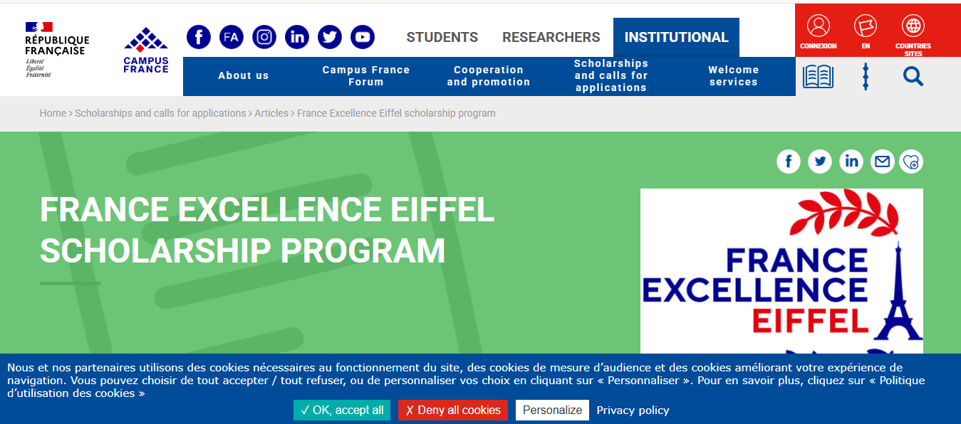 Eiffel Excellence Scholarship Program