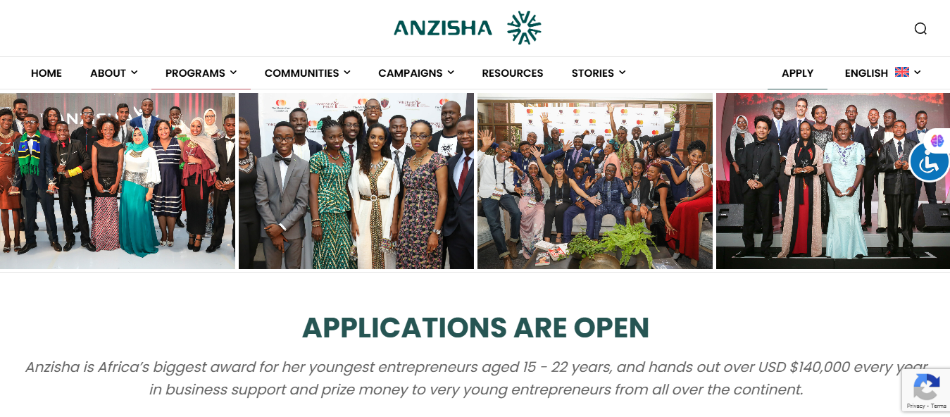 Anzisha Prize Fellowship Program 2026 for Young African Entrepreneurs (USD $140,000 Prize to Grow Your Business) Anzisha Prize Fellowship Program