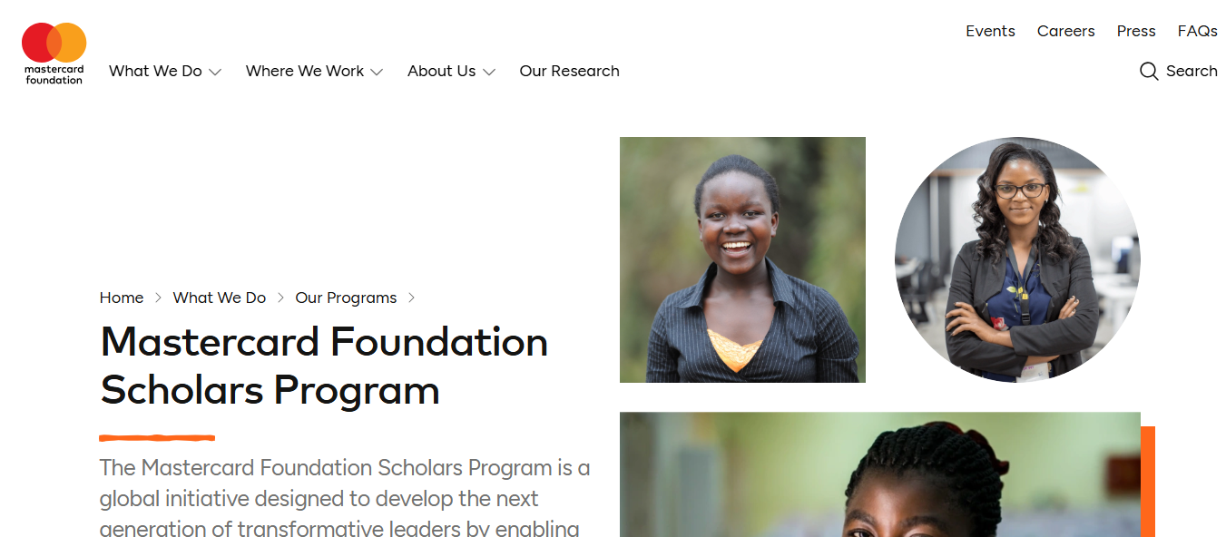 The Mastercard Foundation Scholars Program 2026 – How to Apply The Mastercard Foundation Scholars Program