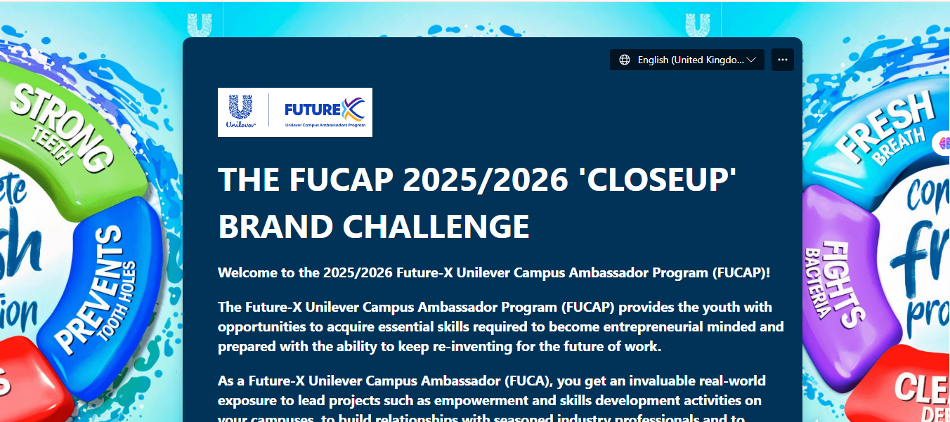 The Future-X Unilever Campus Ambassadors Program 