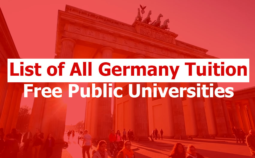 List of All Germany Tuition Free Public Universities (2026 Guide)