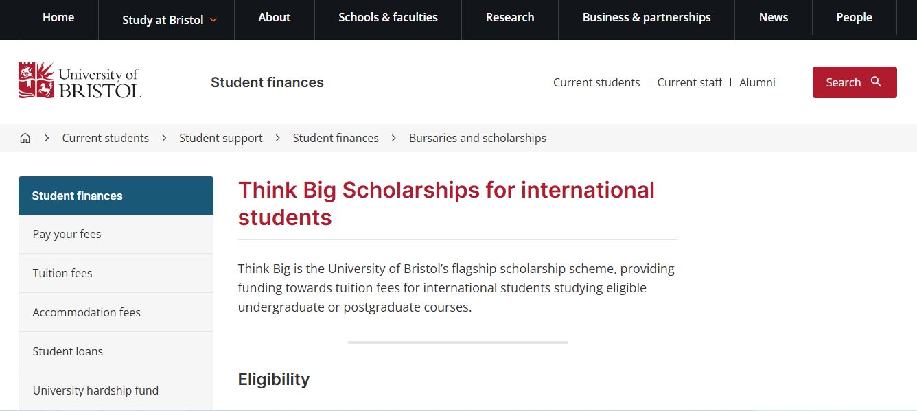 Think Big Scholarships 2026 in the United Kingdom Think Big Scholarships 2026