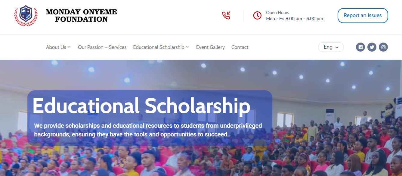 Monday Onyeme Foundation Scholarship 
