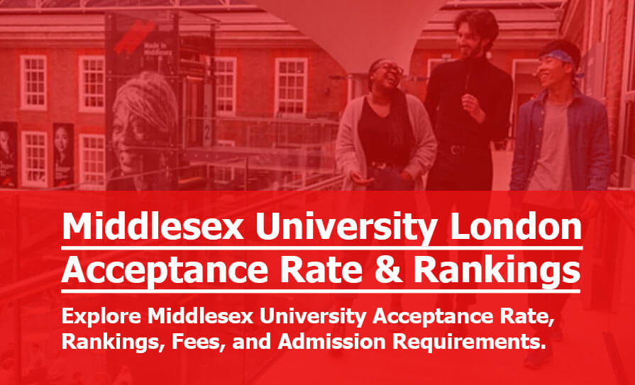 Middlesex University London campus with international students