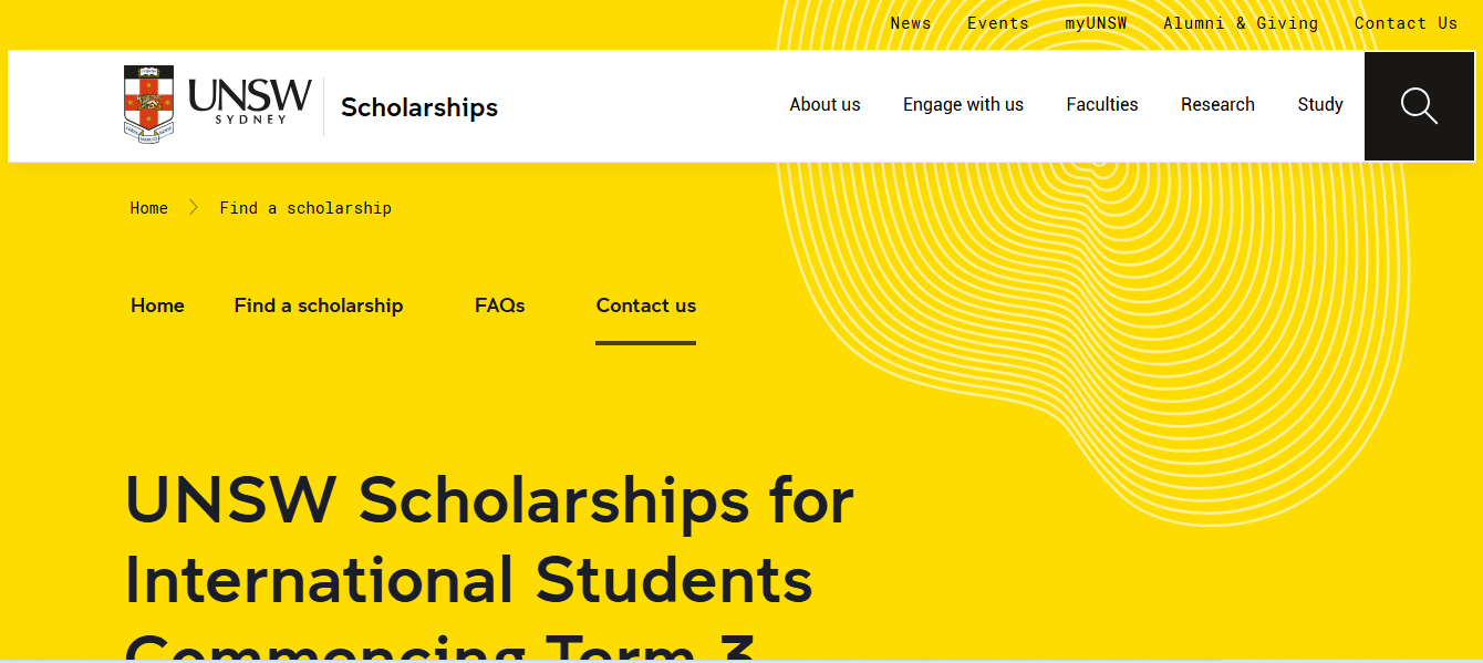 UNSW Scholarships for International Students Commencing Term 3, 2026 in Australia UNSW Scholarships for International Students