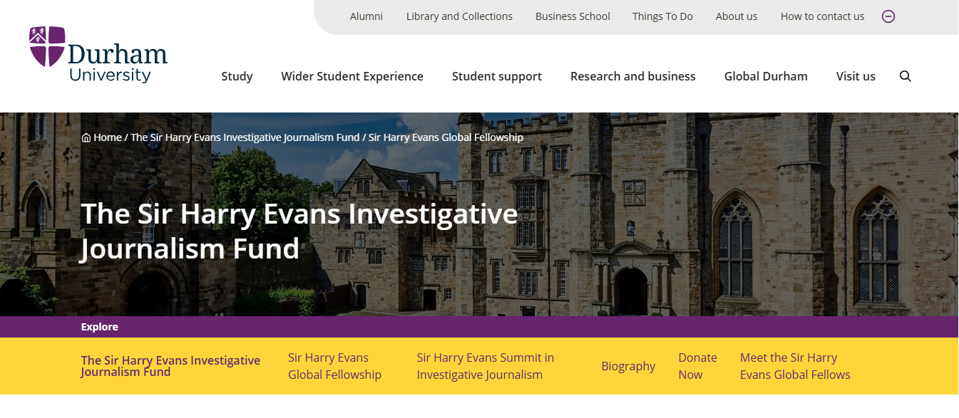 Sir Harry Evans Global Fellowship