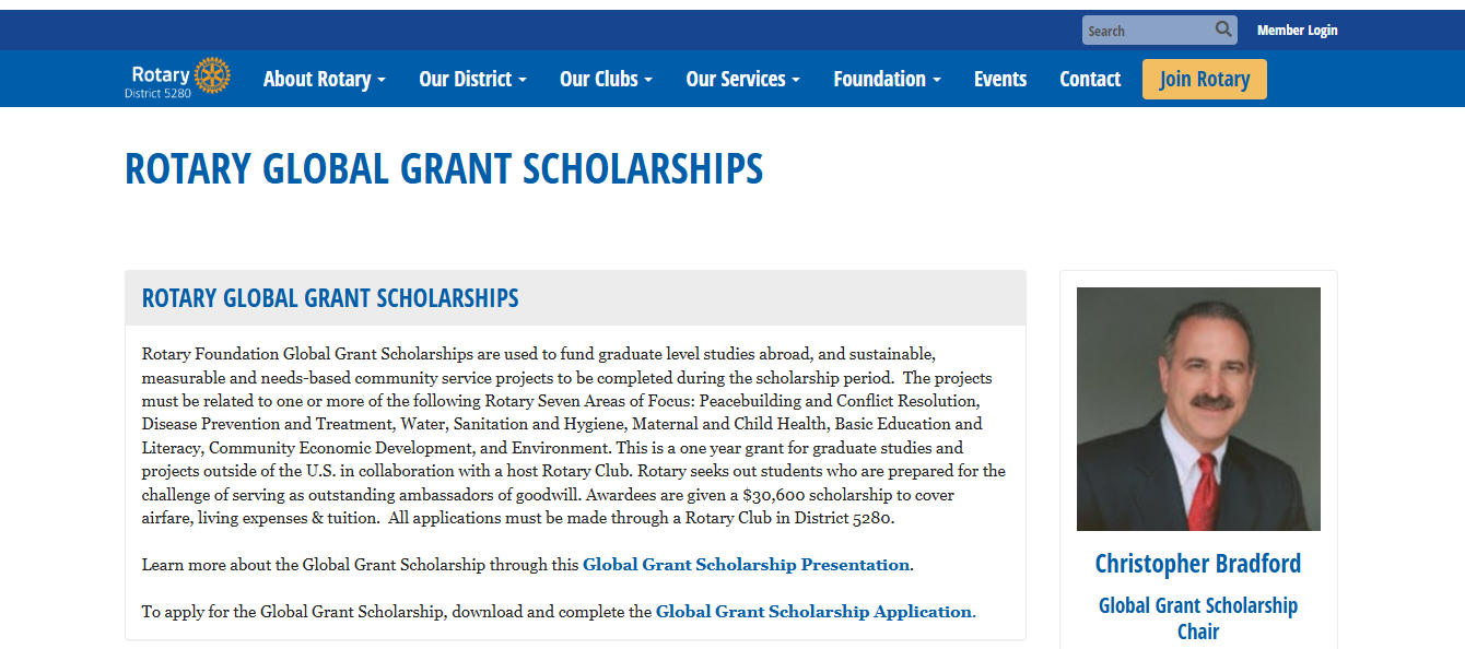 Rotary Global Grant Scholarship