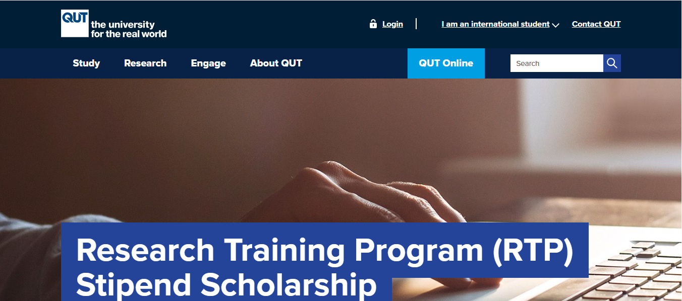 Queensland University of Technology Research Training Program (RTP) Stipend Scholarship 2026 in Australia Research Training Program (RTP) Stipend Scholarship
