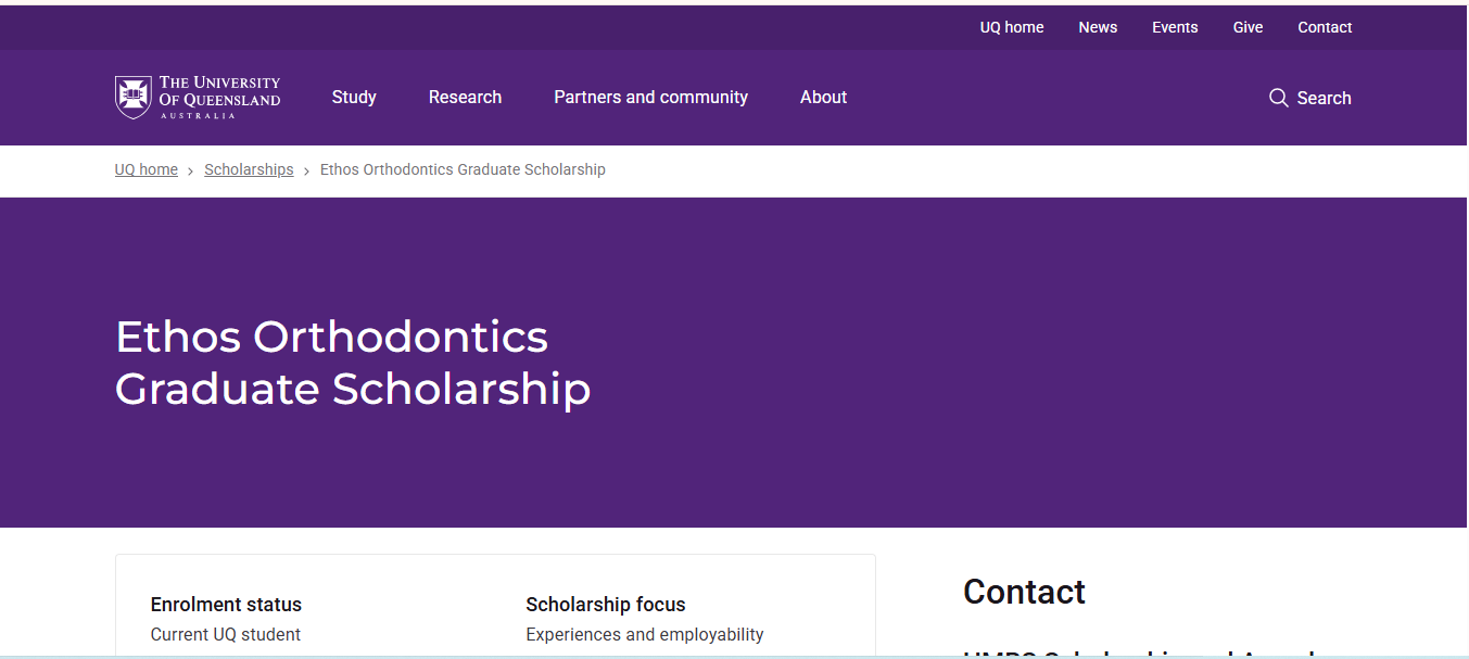 Ethos Orthodontics Graduate Scholarship 2026 in Australia Ethos Orthodontics Graduate Scholarship