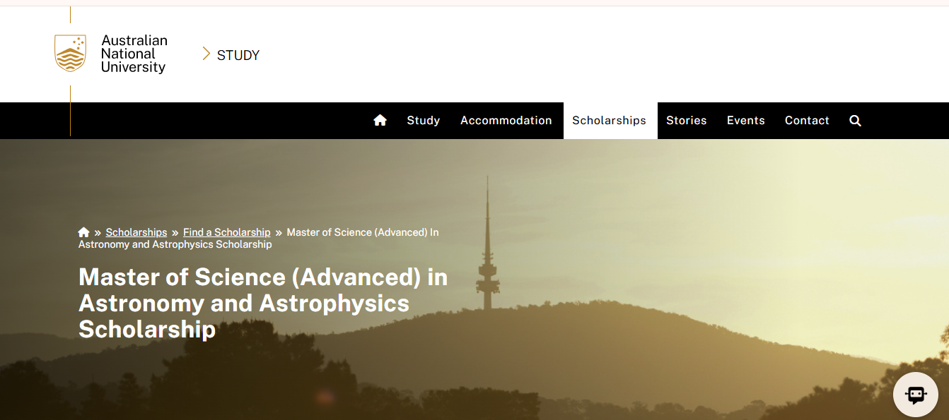 Master of Science (Advanced) in Astronomy and Astrophysics Scholarship 2026 in Australia Astronomy and Astrophysics Scholarship