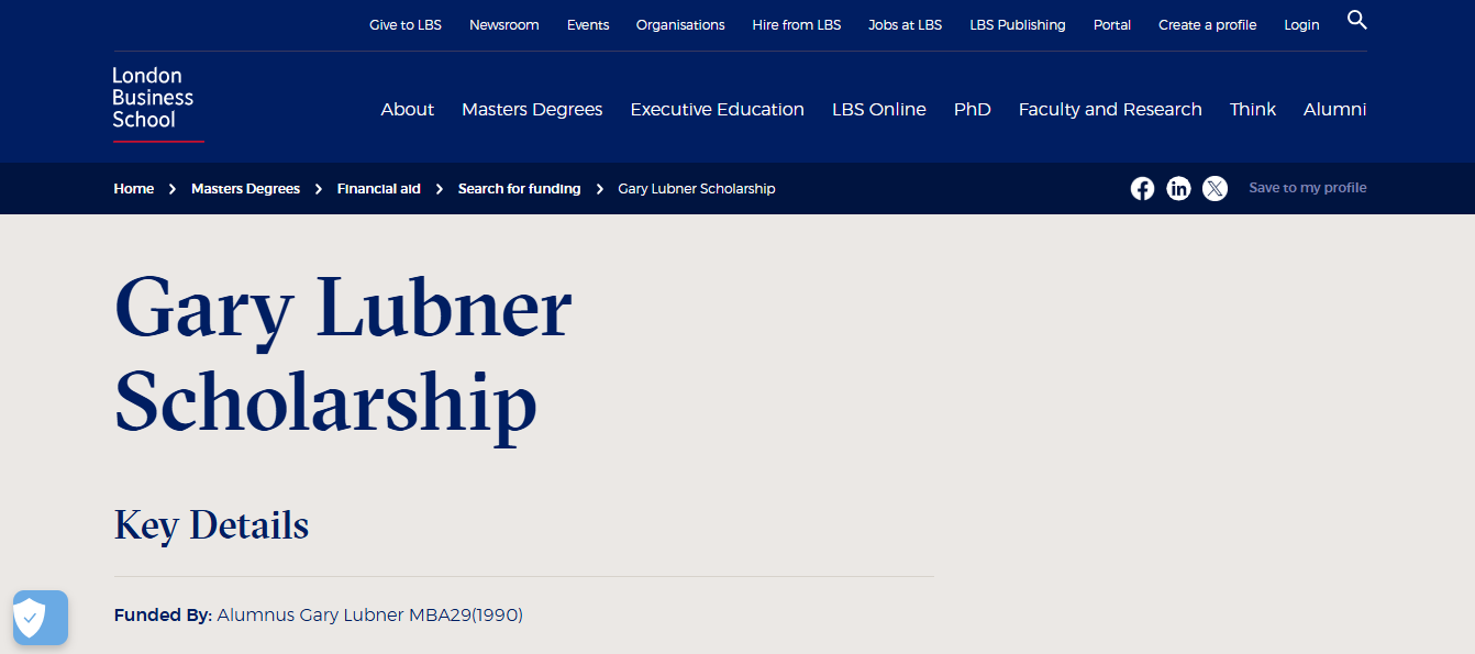 Gary Lubner Scholarship 