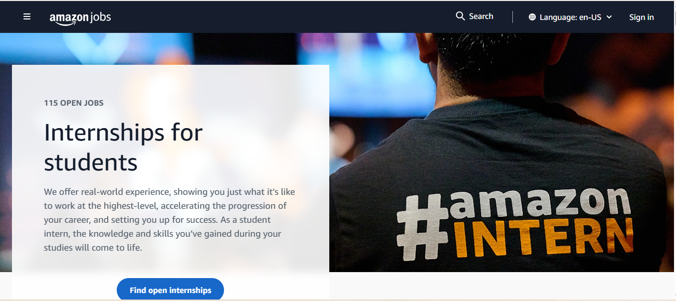 Amazon Internship Program 2026 – Paid Internship for Undergraduate, Master’s, and PhD Students Amazon Internship Program