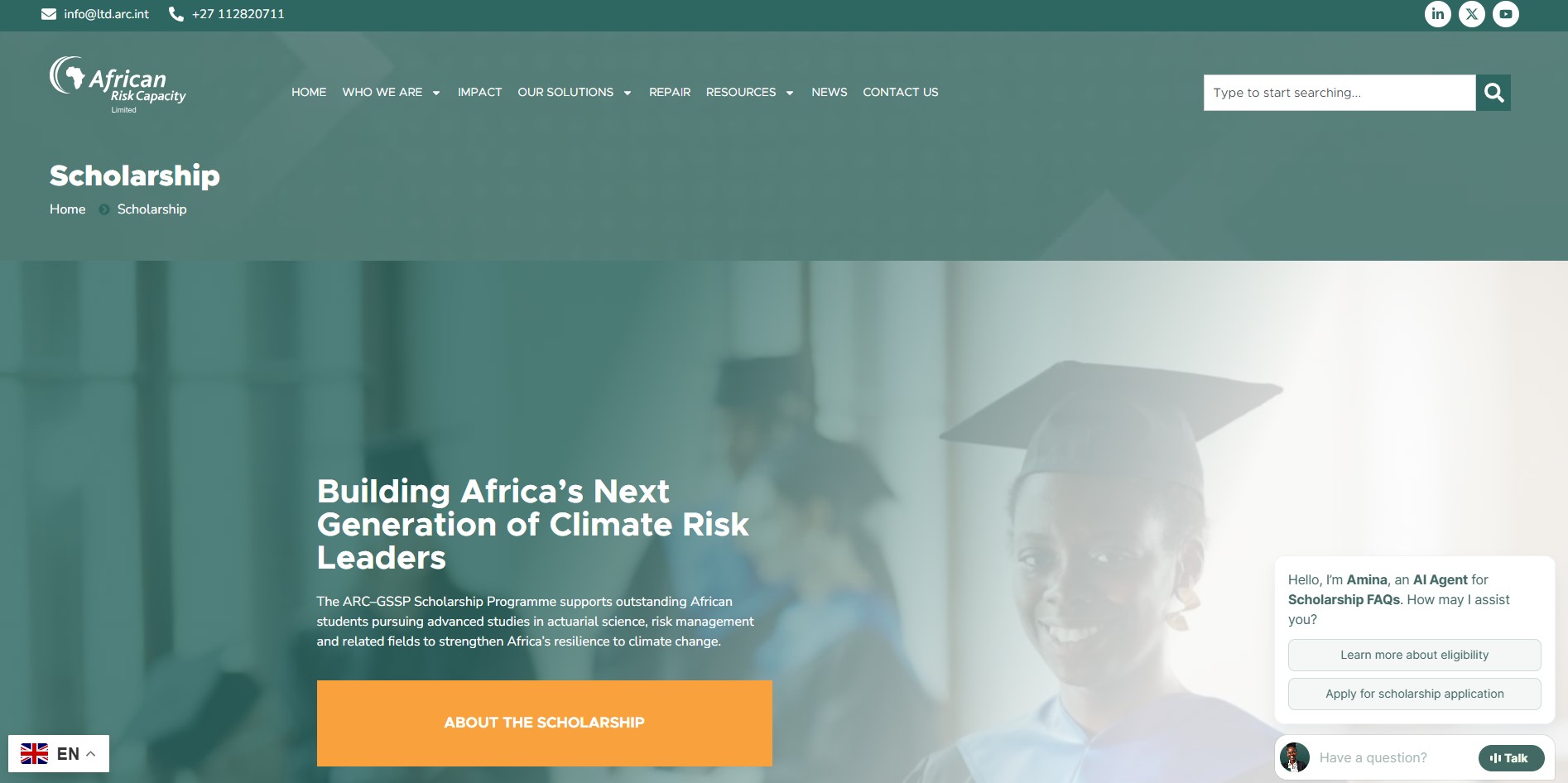 ARC-GSSP Scholarship Programme 2026/2027