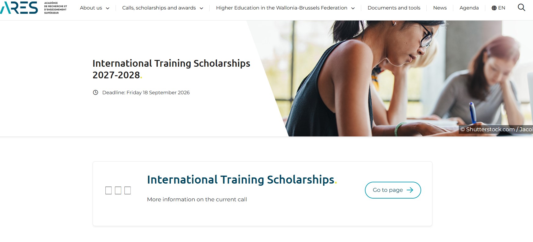 ARES Scholarships in Belgium