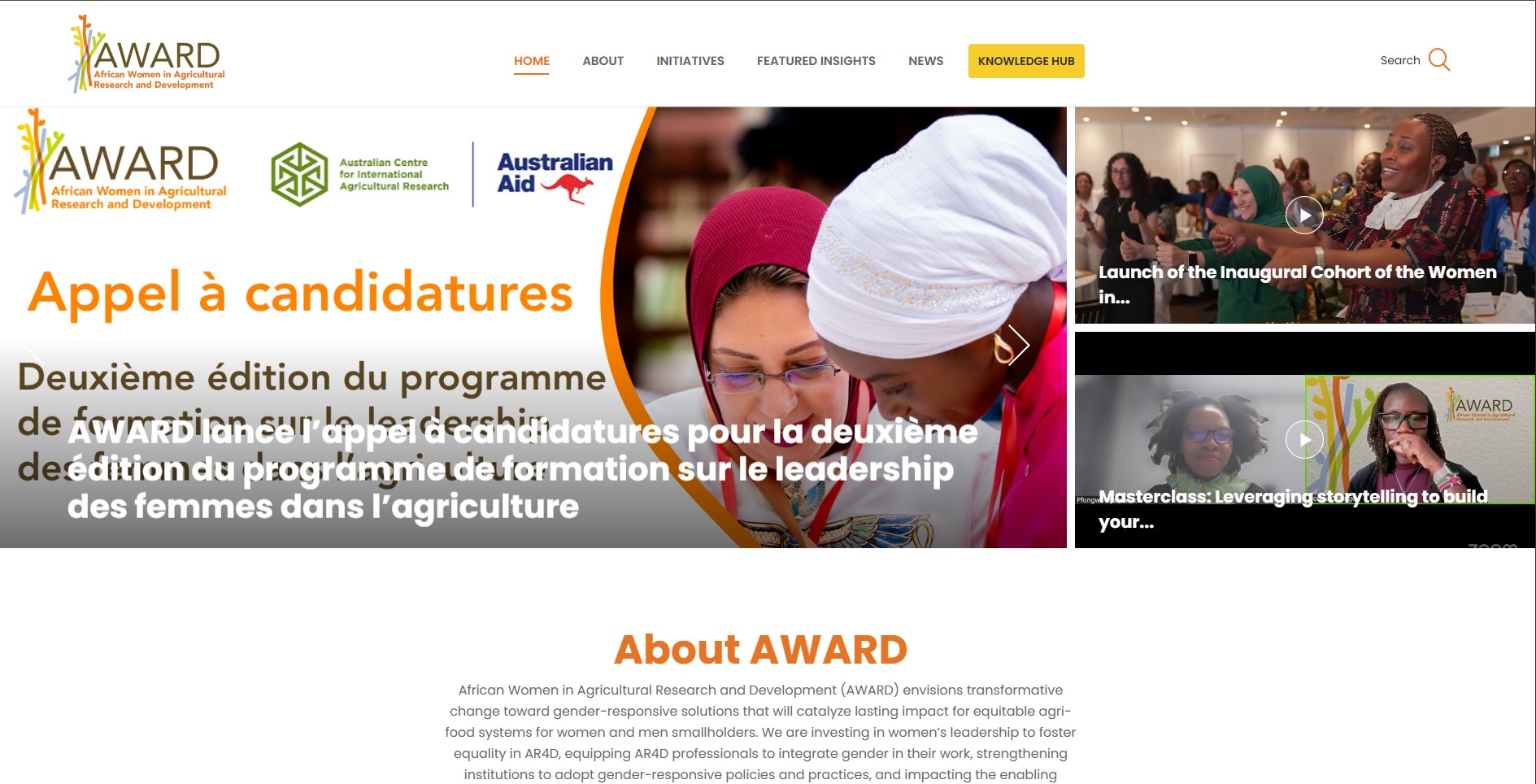 AWARD Women in Agriculture Leadership Program Fellowship 2027