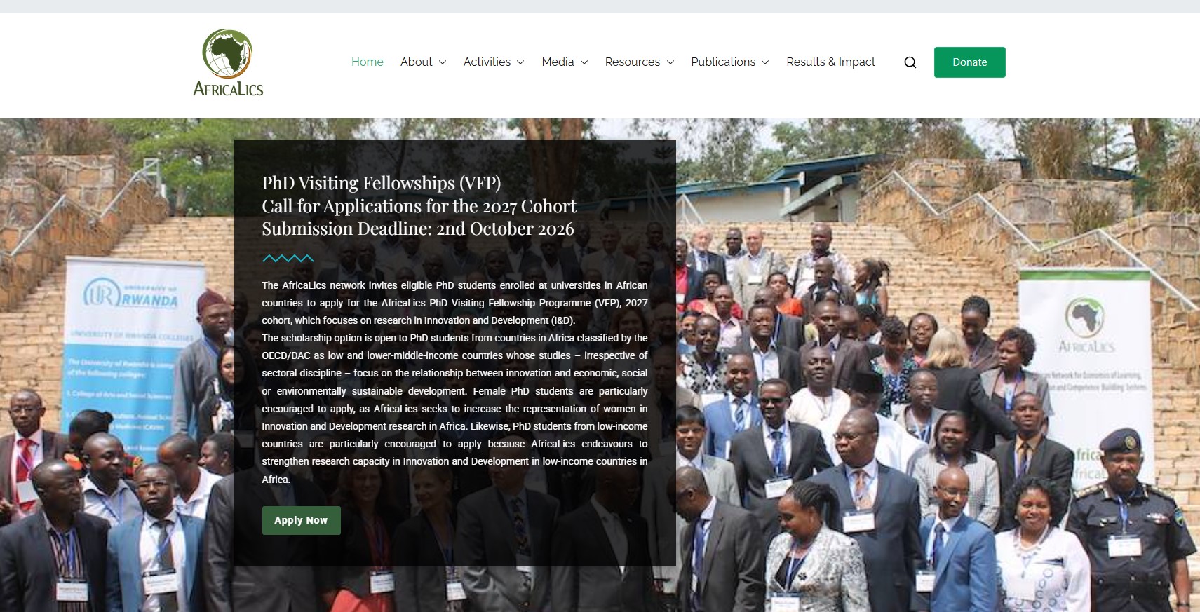AfricaLics Visiting PhD Fellowship 2027