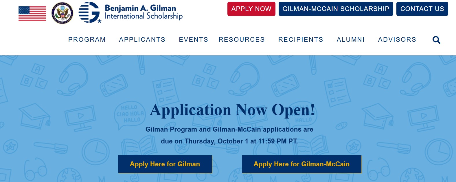 Benjamin A. Gilman International Scholarship 2026