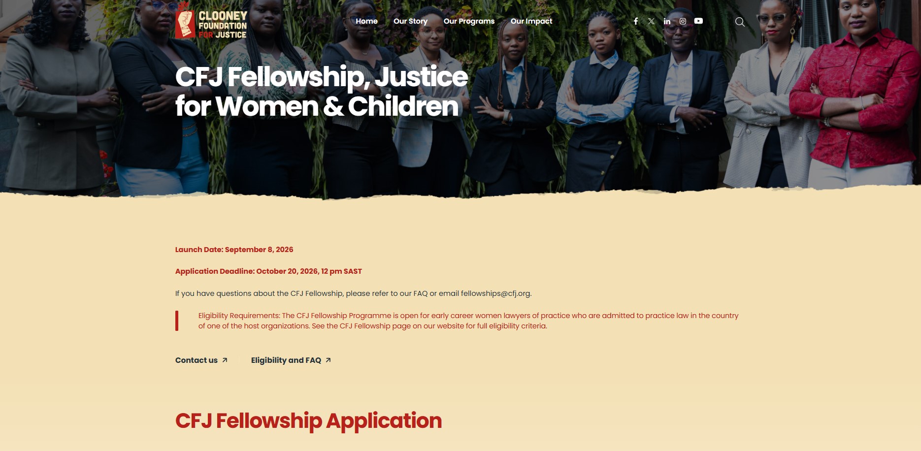 Clooney Foundation for Justice Fellowship 2027