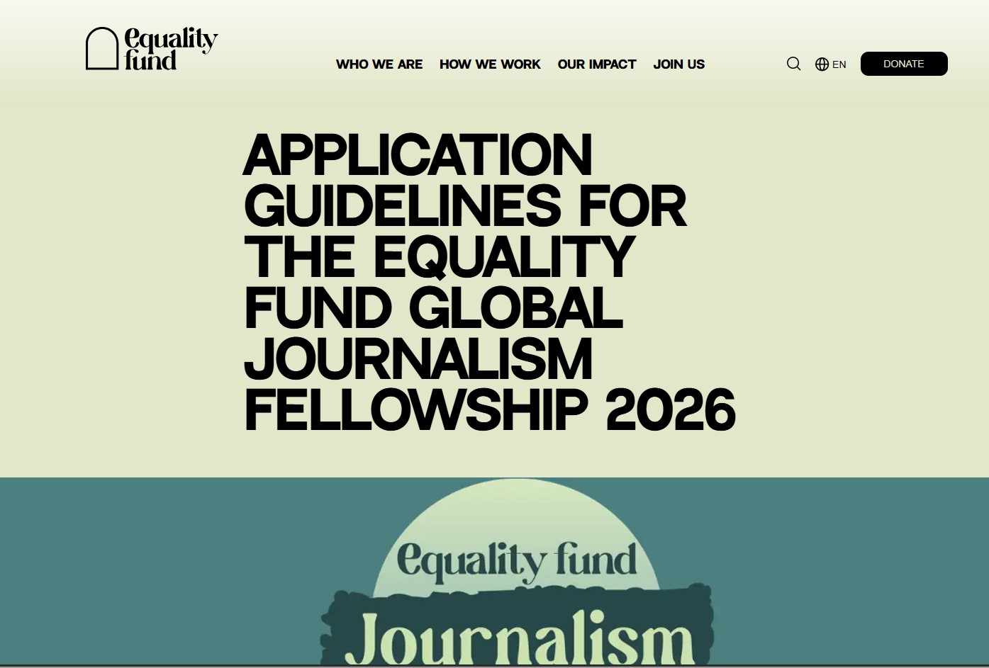 Equality Fund Global Journalism Fellowship 2026