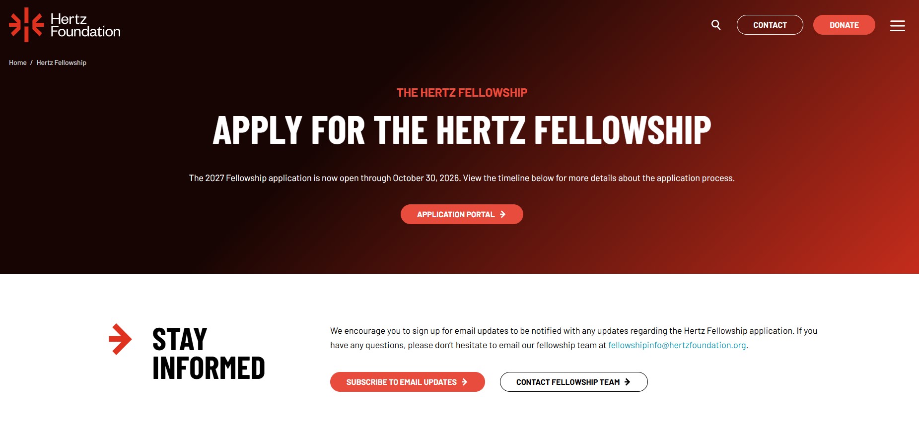 Hertz Fellowship 2027