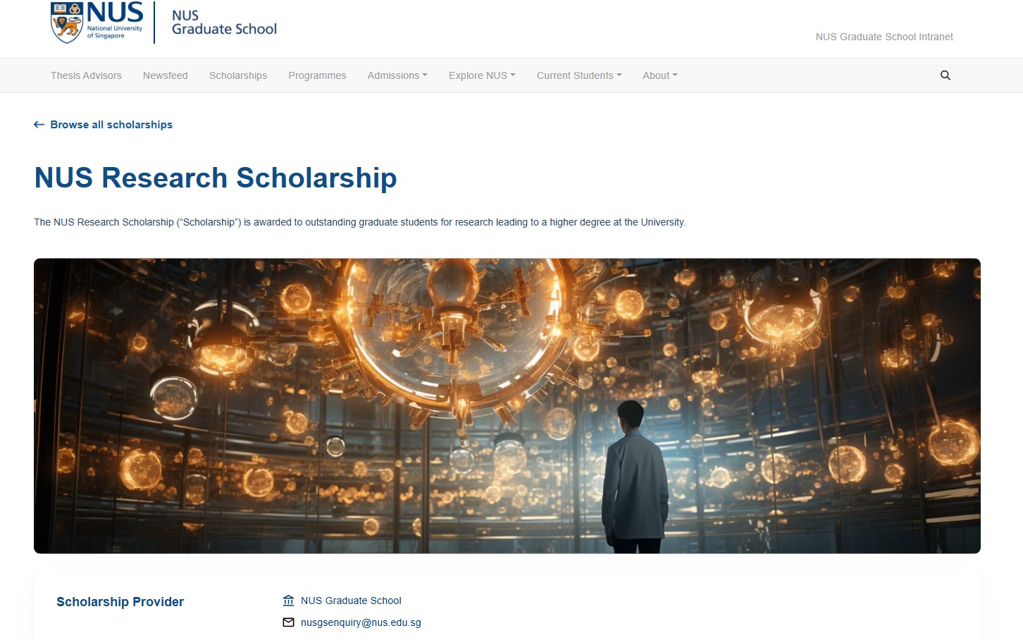 NUS Research Scholarship 2027