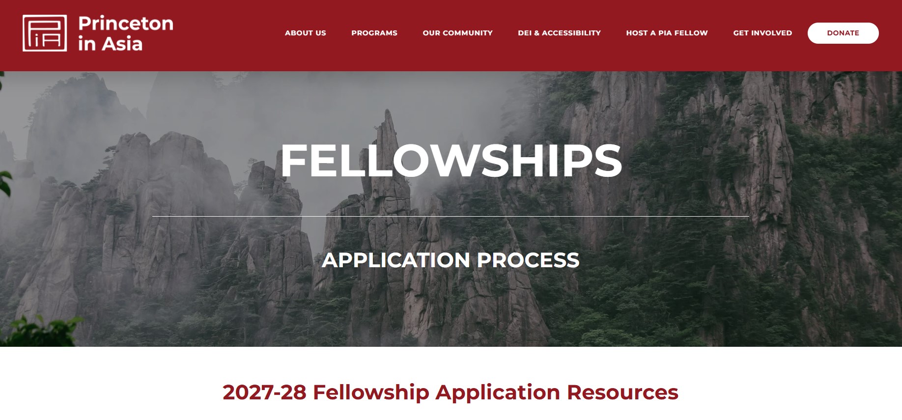 Princeton in Asia Fellowship 2027